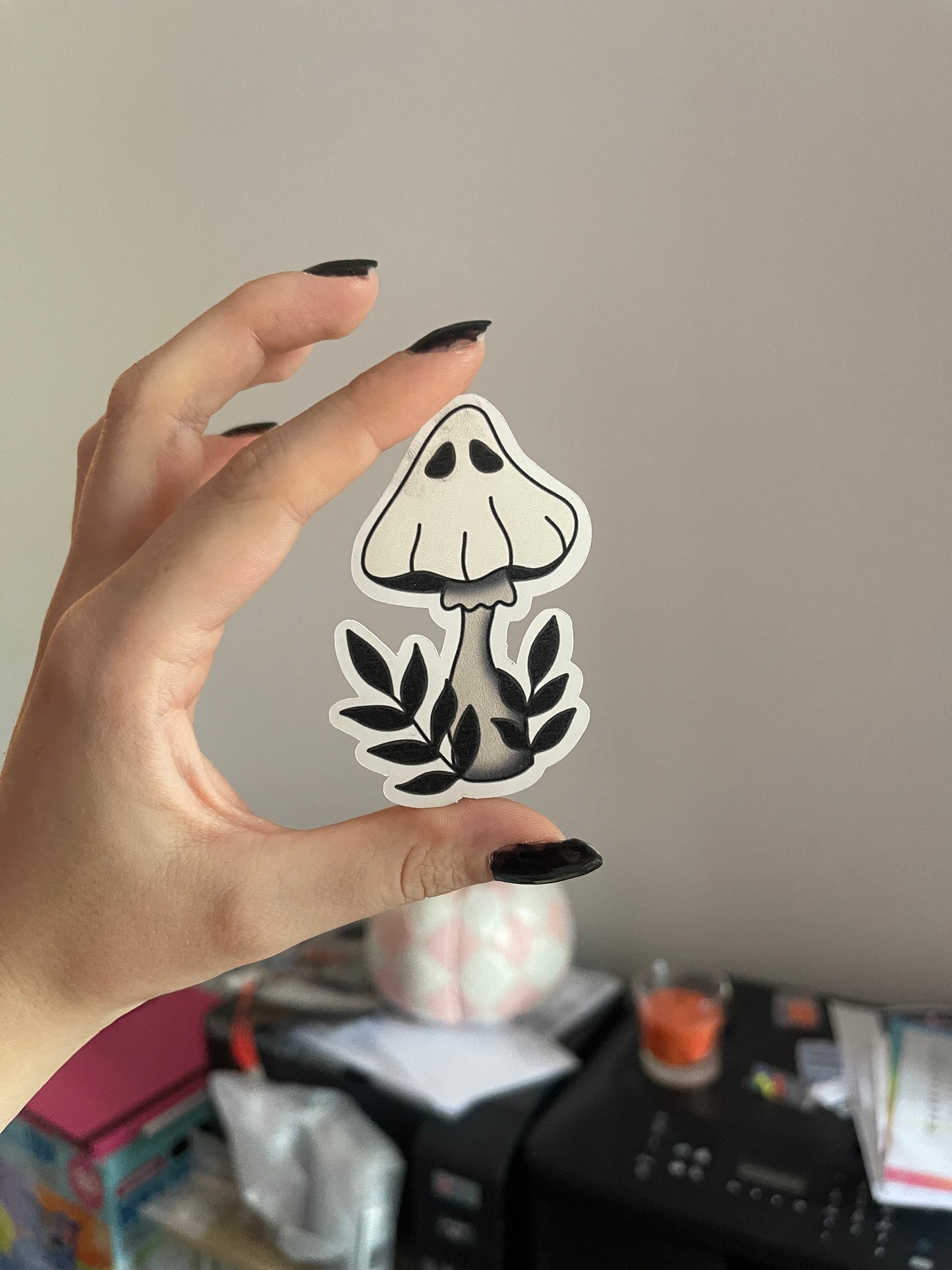 Ghost Mushroom Sticker