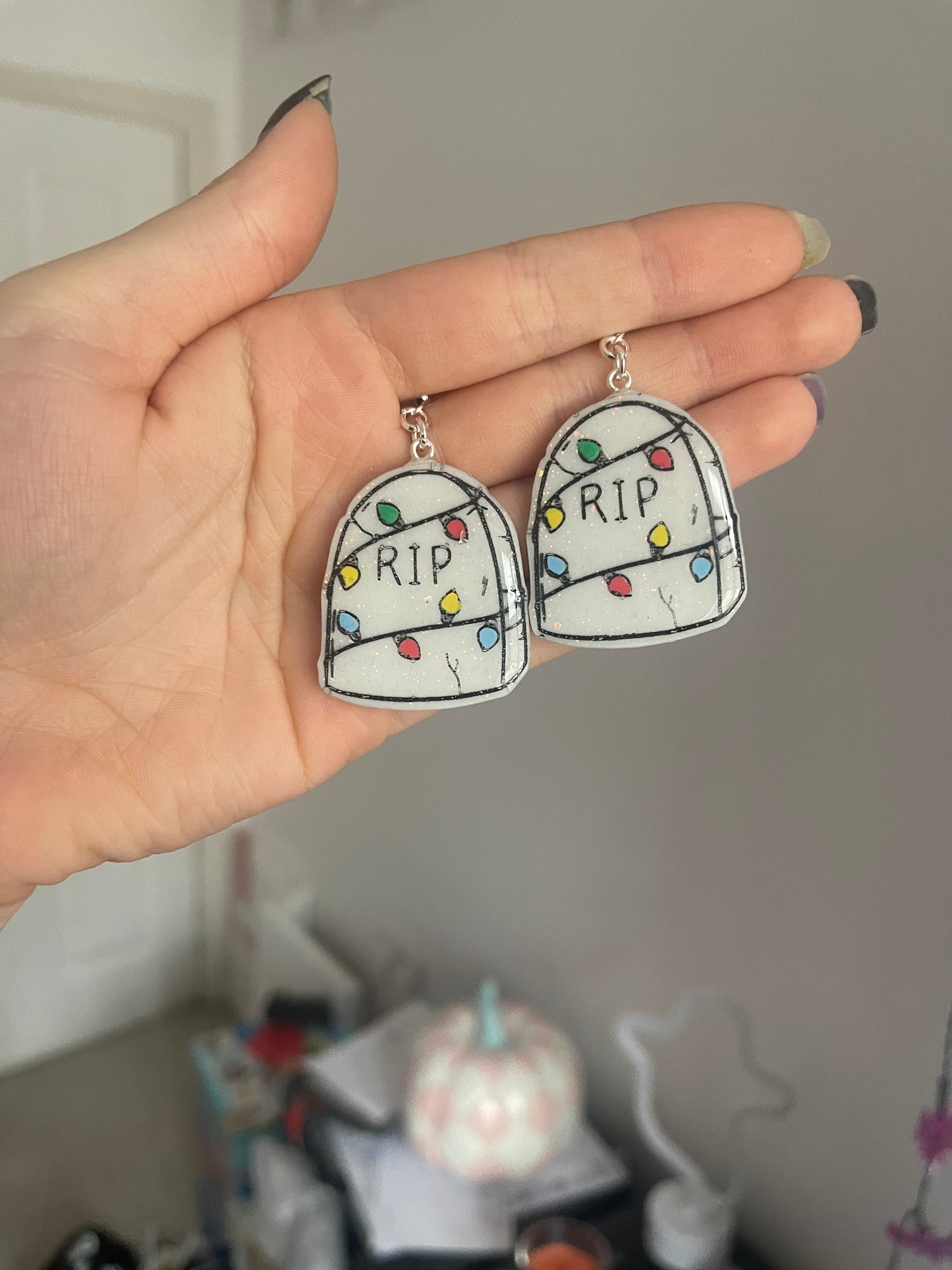 Christmas Headstones Earrings