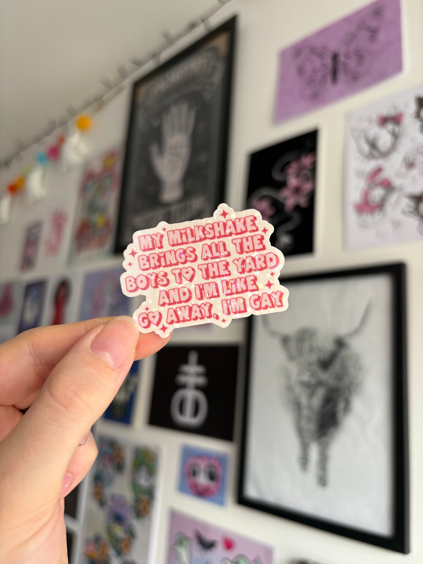 Go away, I’m Gay Holographic Sticker