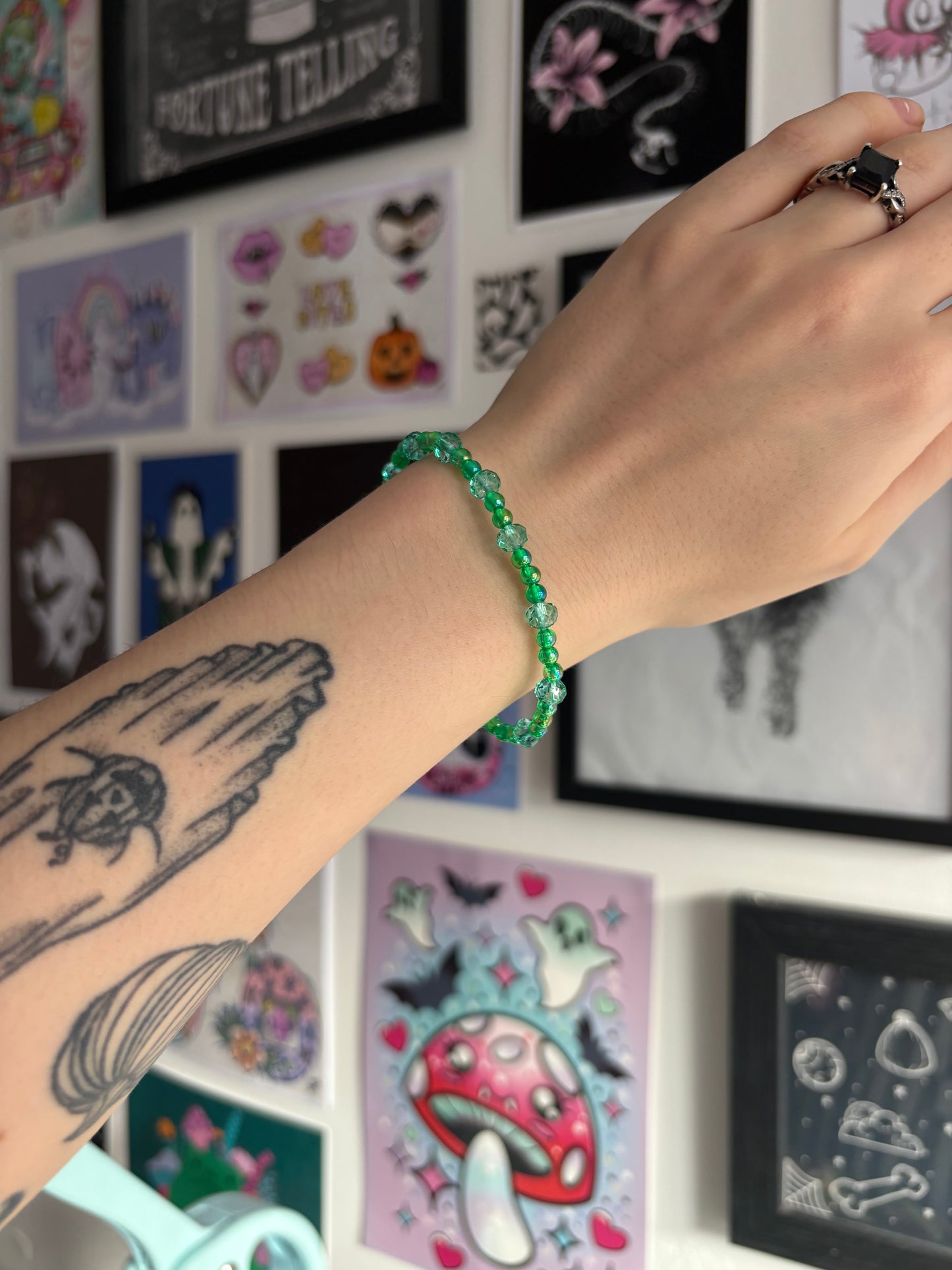 Green Beaded Bracelet