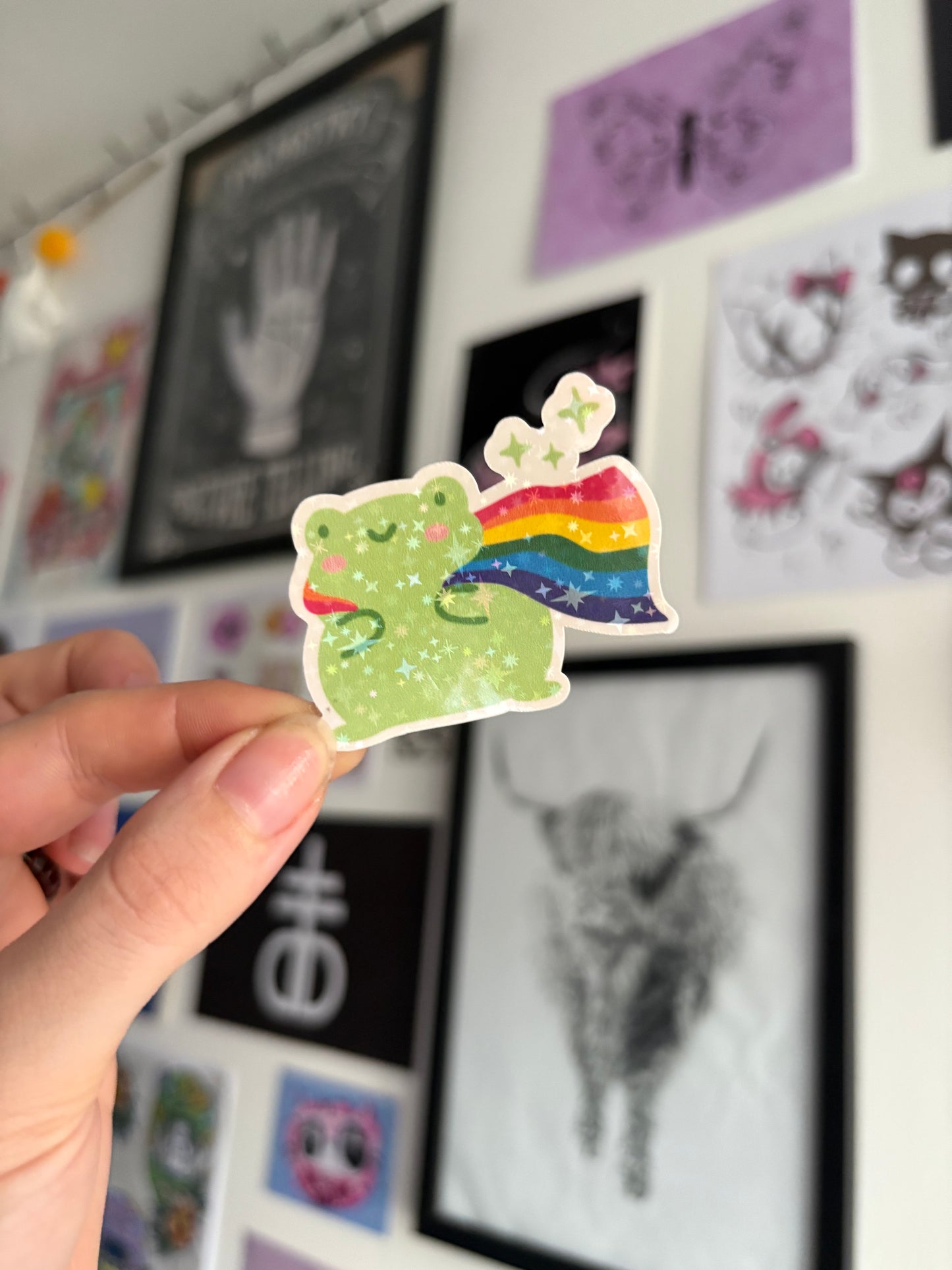Pride Froggy Holographic Sticker