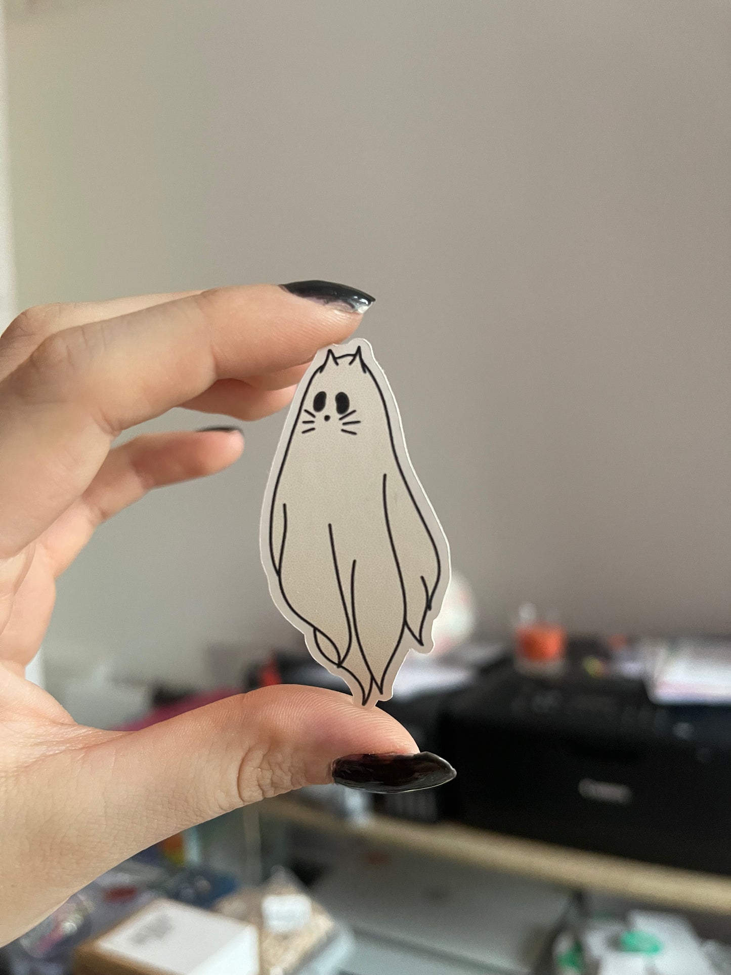 Kitty Ghost Sticker