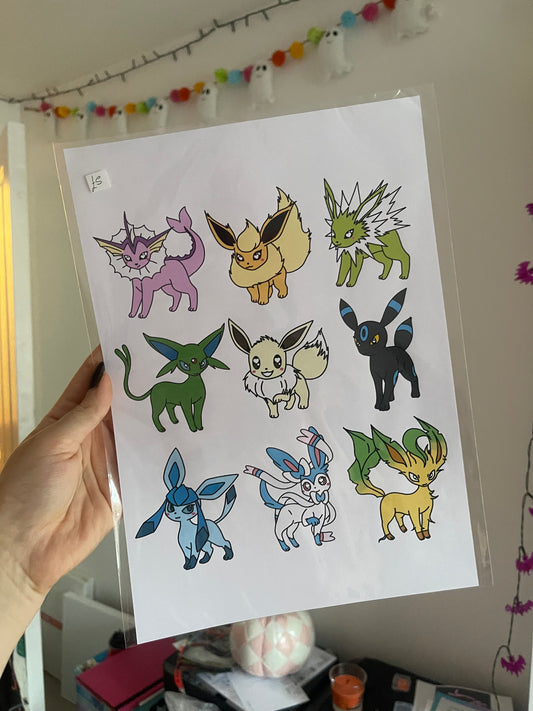 Shiny Evolutions A4 Print