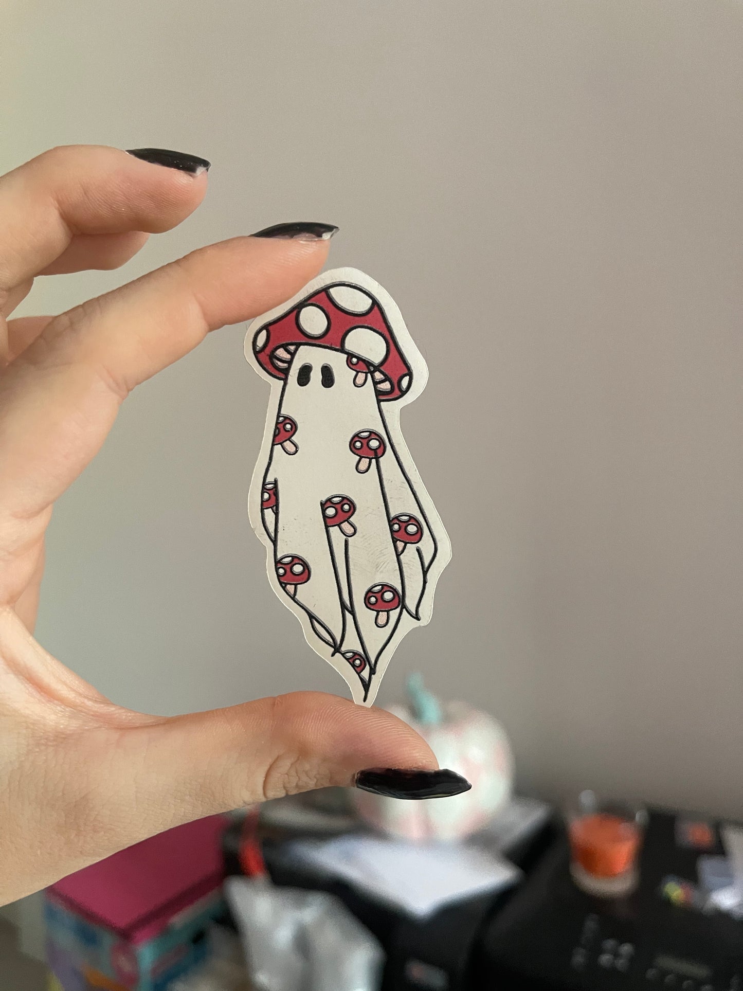 Mushroom Ghost Sticker