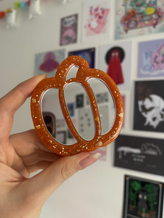 Pumpkin Pocket Mirror