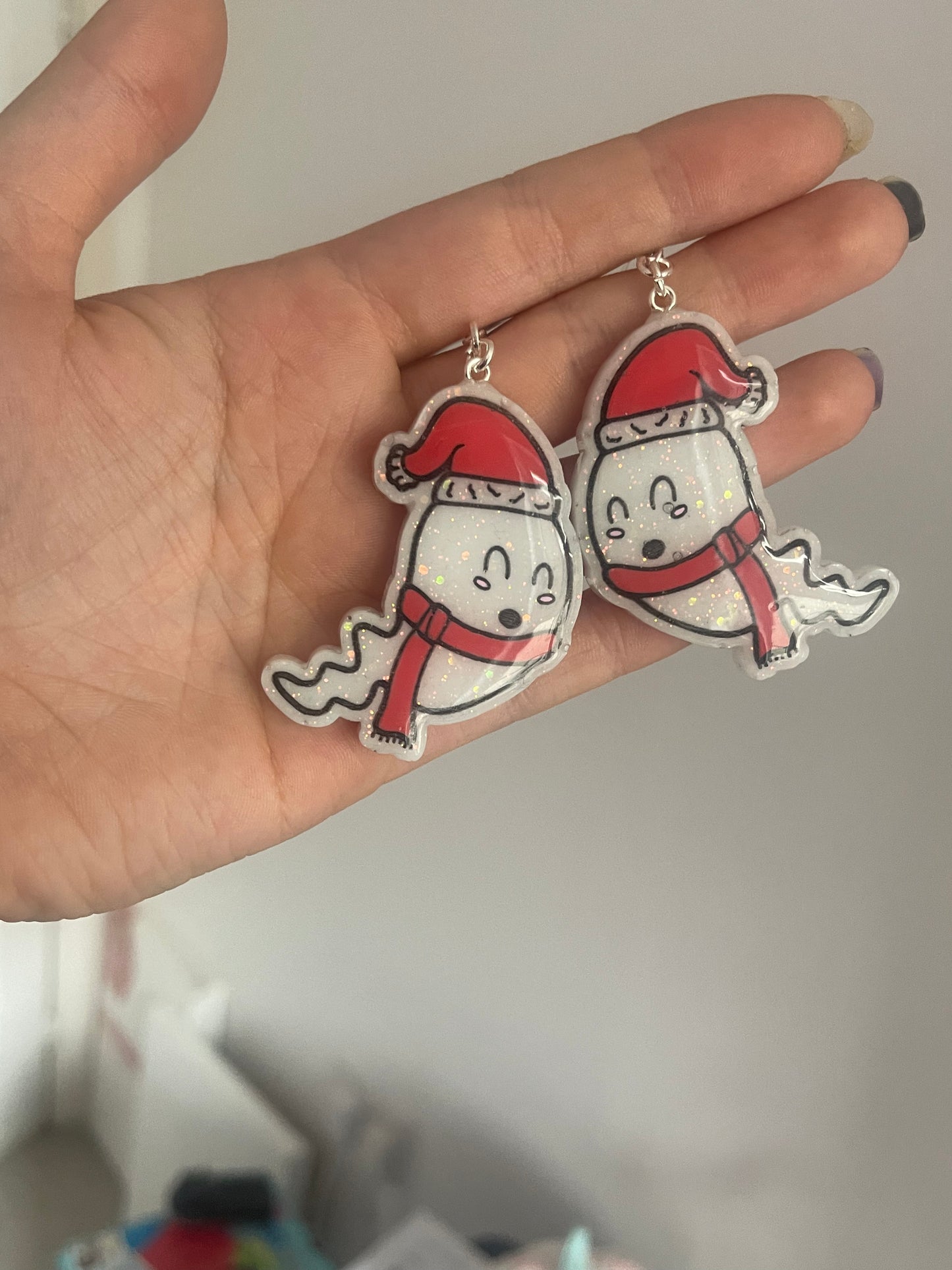 Santa Ghosts Earrings