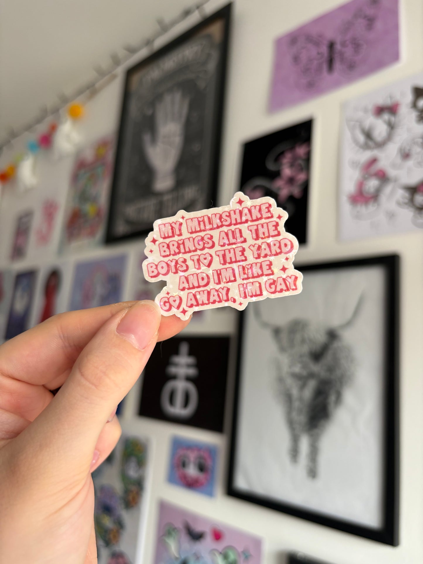 Go away, I’m Gay Holographic Sticker