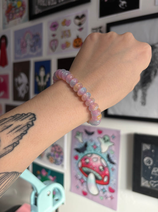 Holographic Pastel Beaded Bracelet