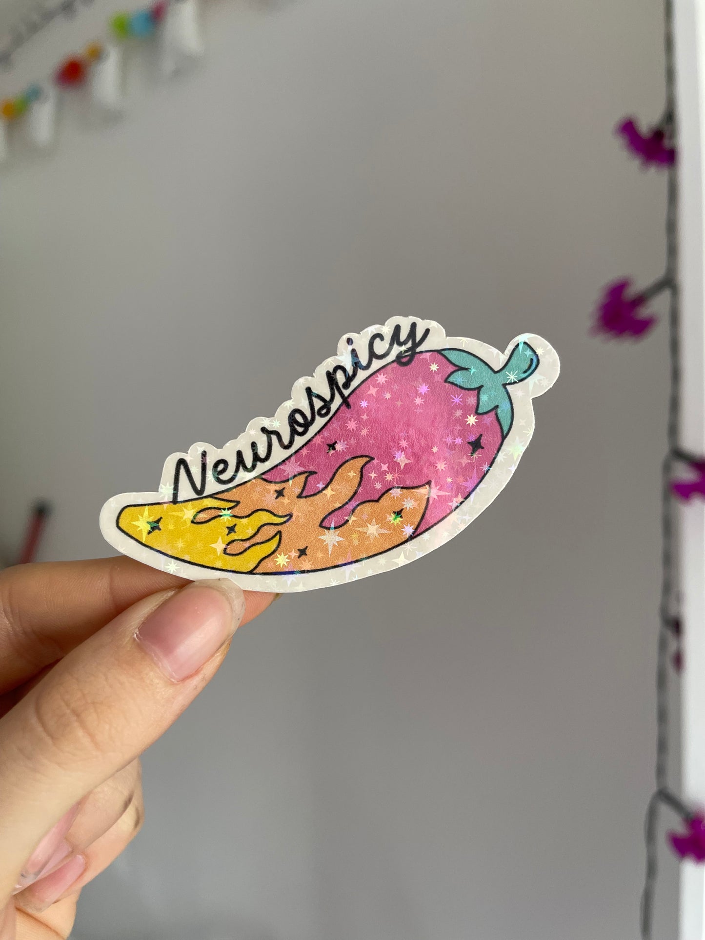 Neurospicy Holographic Sticker