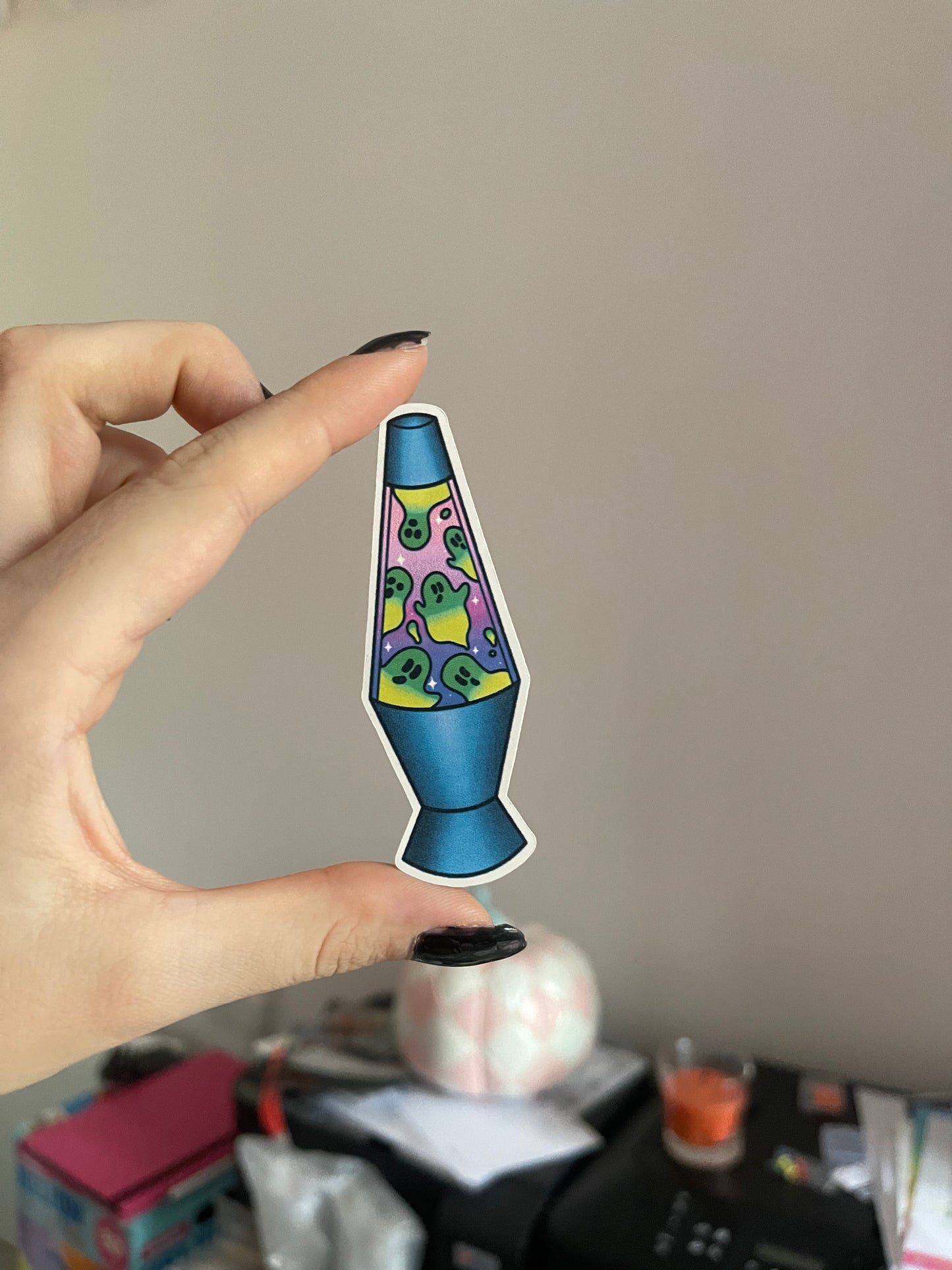 Ghost Lava Lamp Sticker