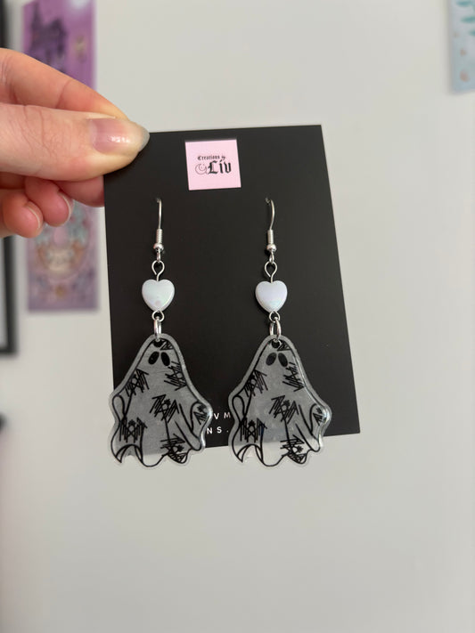 Sleepy Ghost Earrings