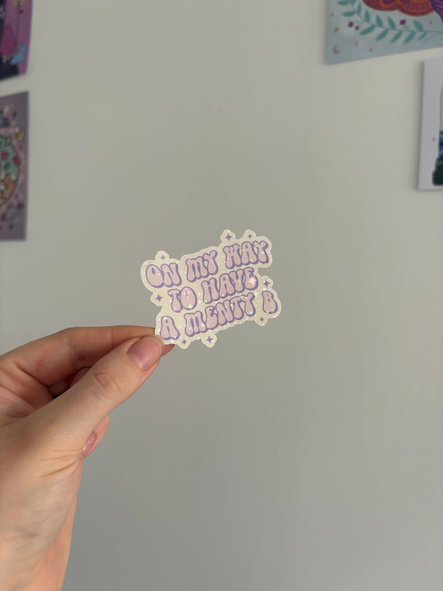 Menty B Holographic Sticker