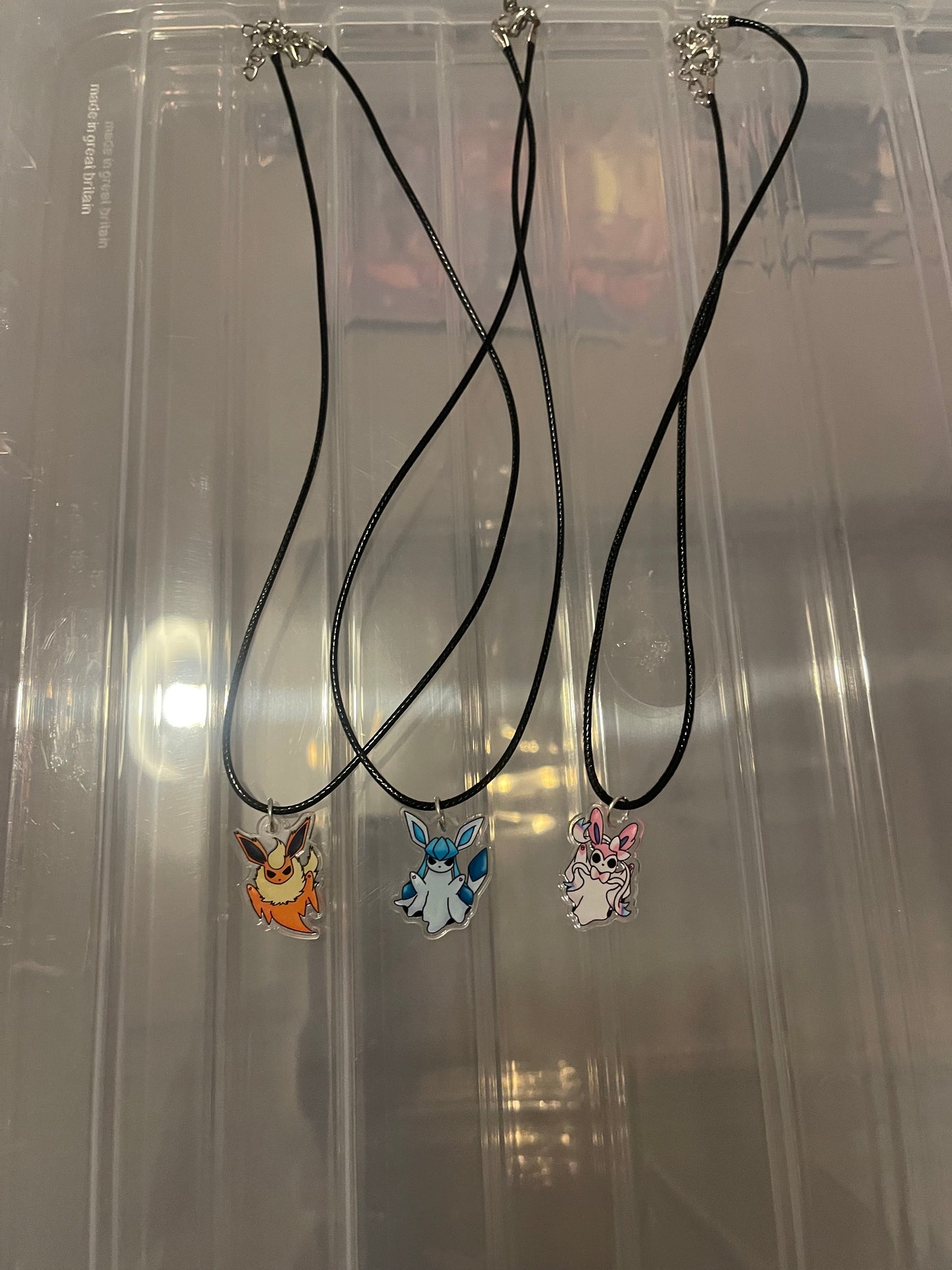 Custom listing for China - 1 flareon 1 glaceon necklace