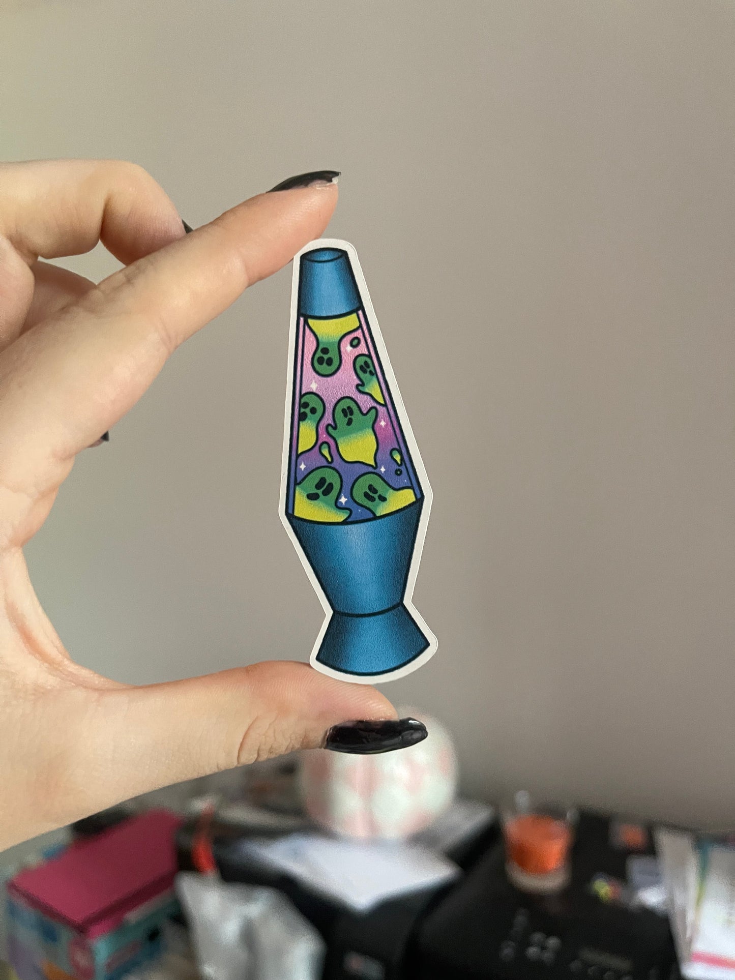 Ghost Lava Lamp Sticker