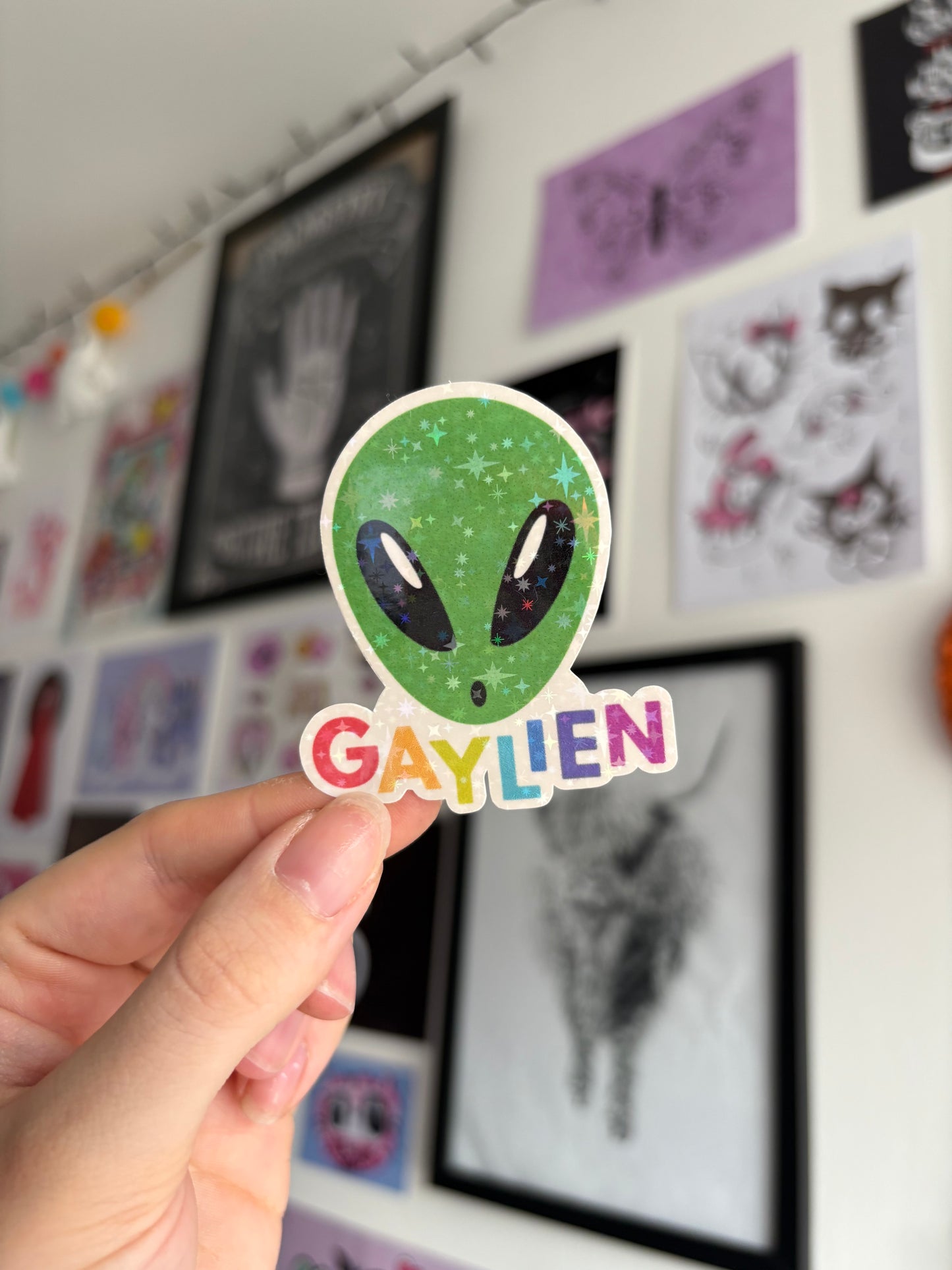 Gaylien Holographic Sticker