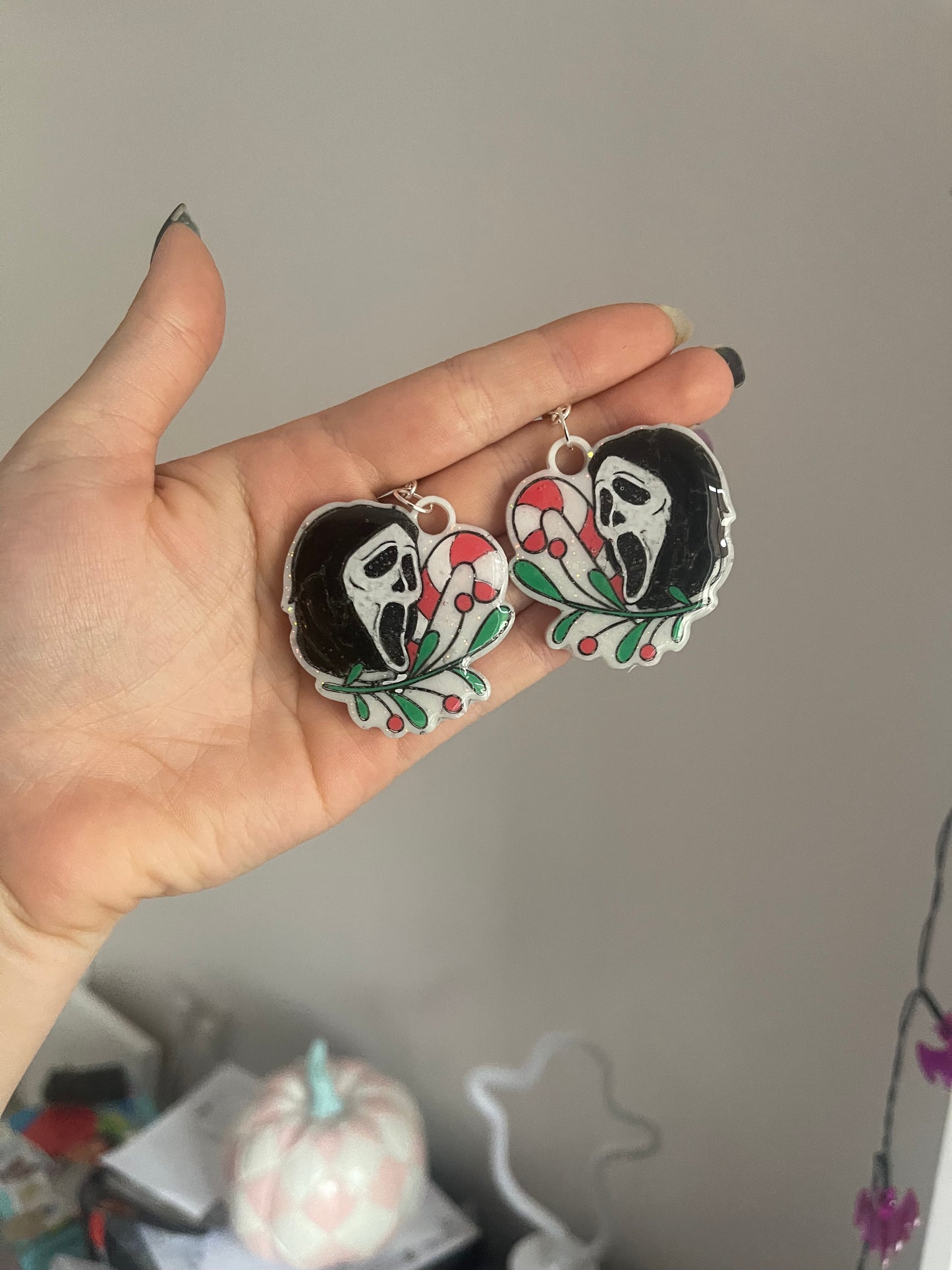 Christmas Ghost Man Earrings