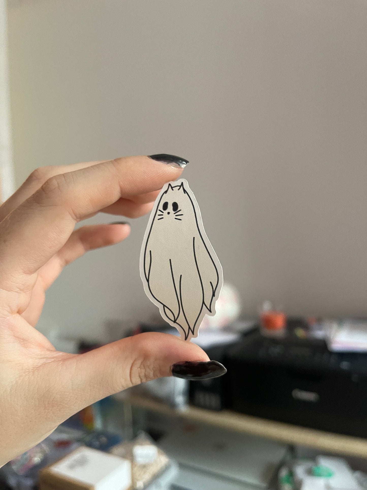 Kitty Ghost Sticker