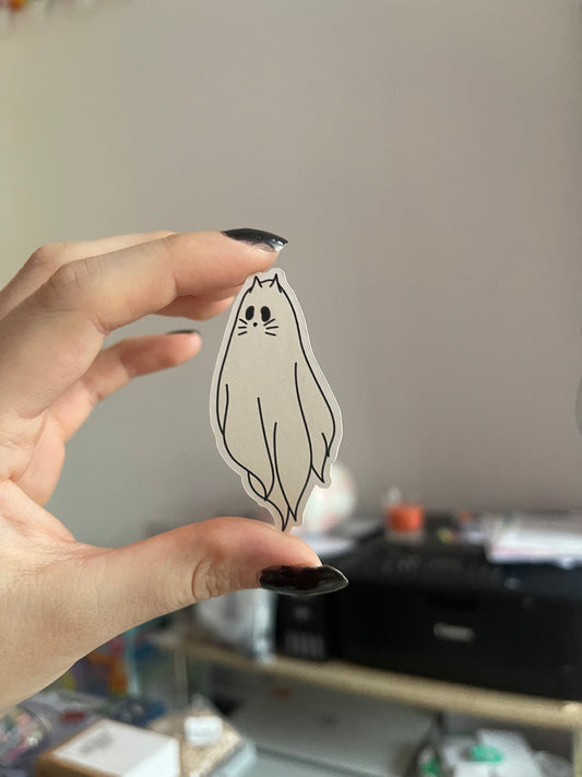 Kitty Ghost Sticker