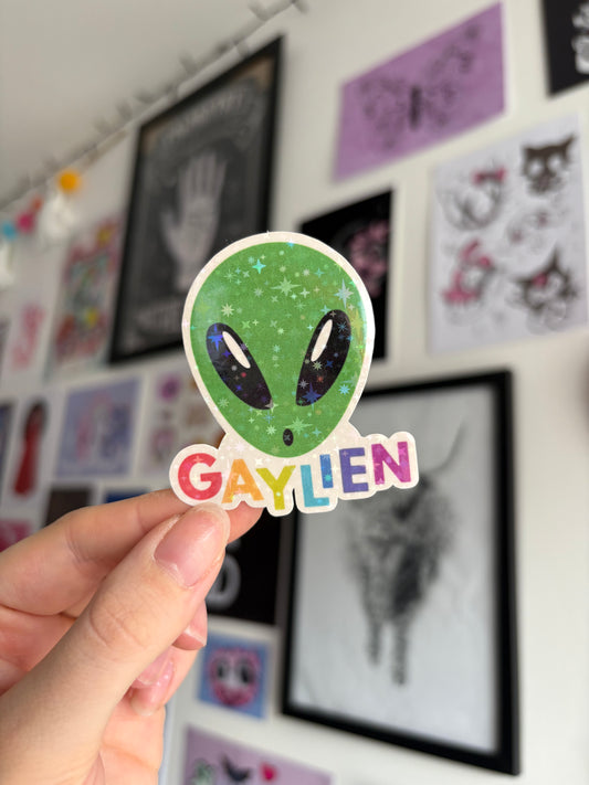Gaylien Holographic Sticker