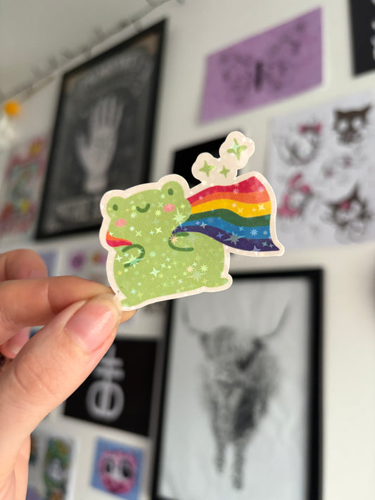 Pride Froggy Holographic Sticker
