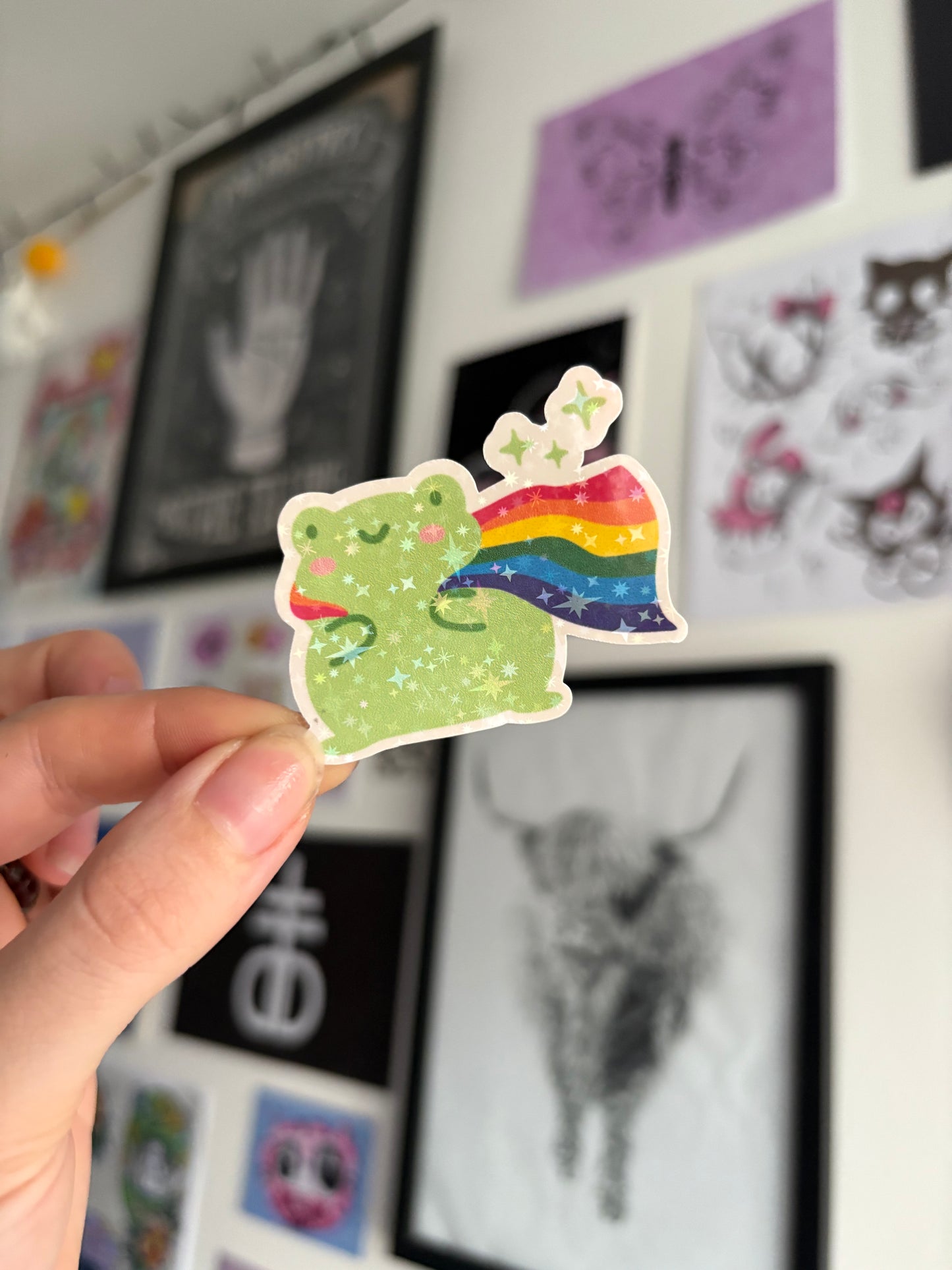 Pride Froggy Holographic Sticker