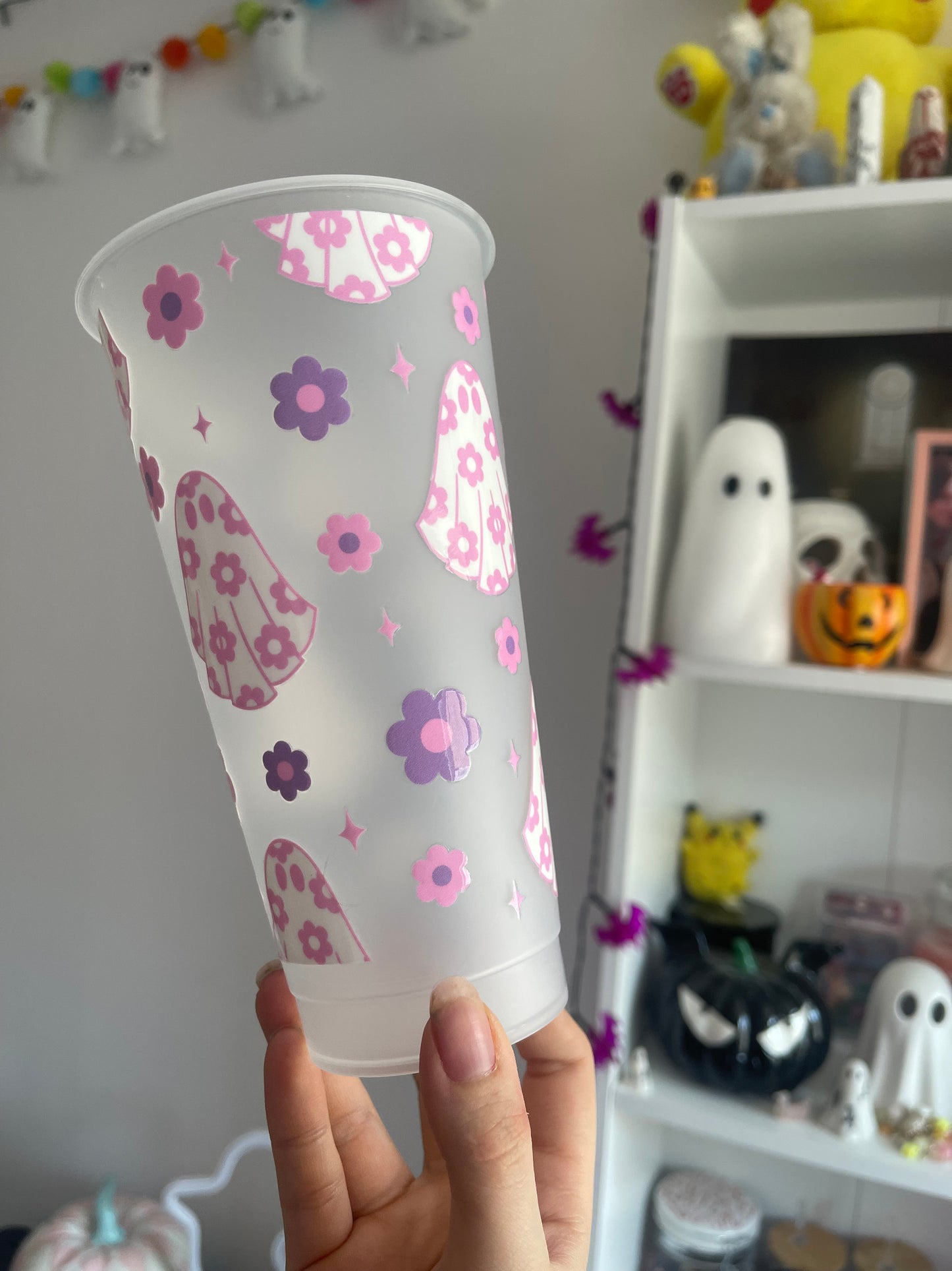 Pastel Flower Ghosts Cold Cup