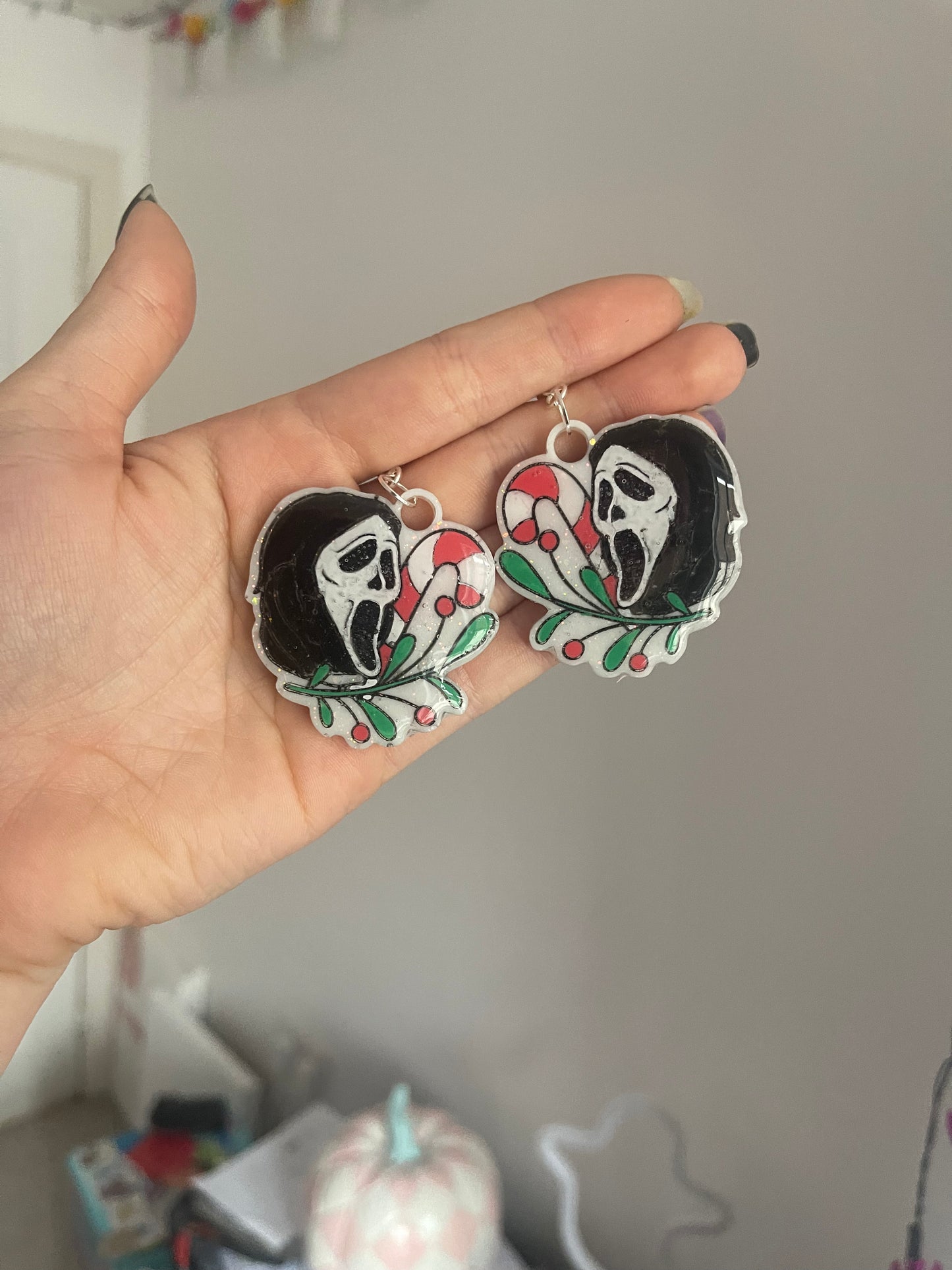 Christmas Ghost Man Earrings