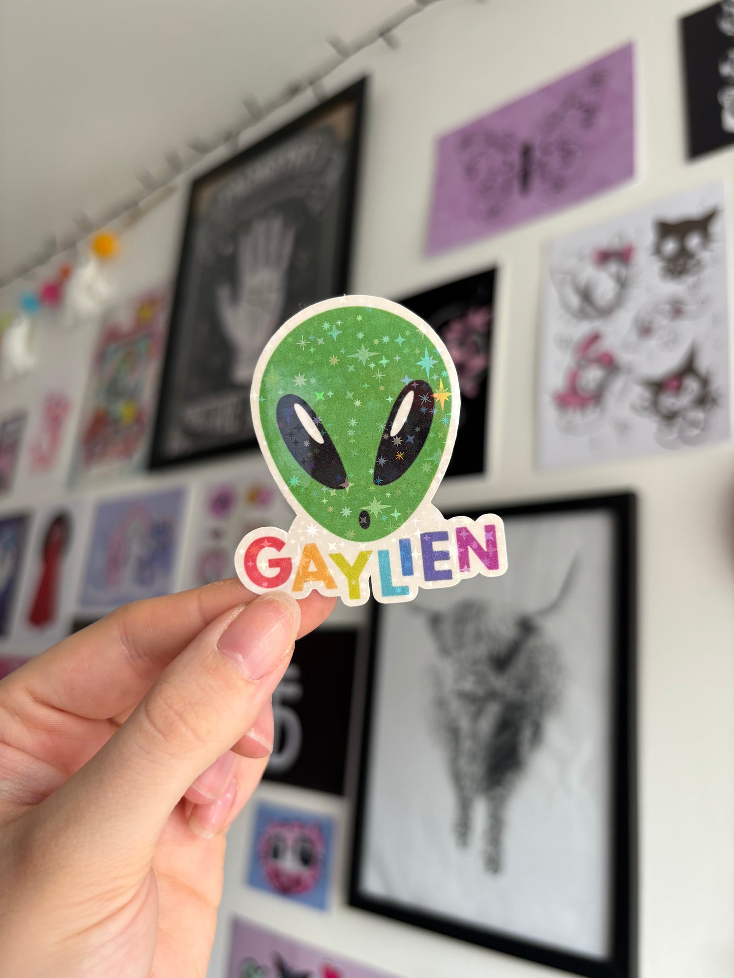 Gaylien Holographic Sticker