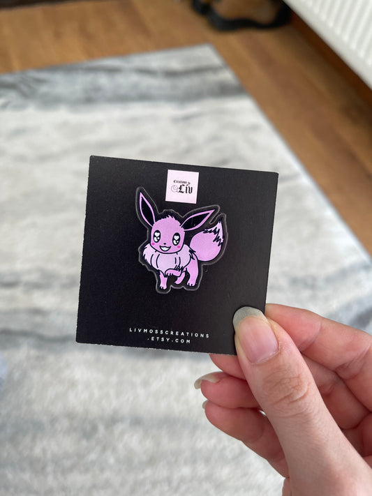 Cute Pink EV Acrylic Pin