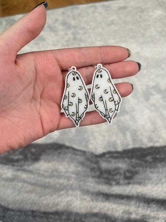 Moon Ghost Earrings - made to order