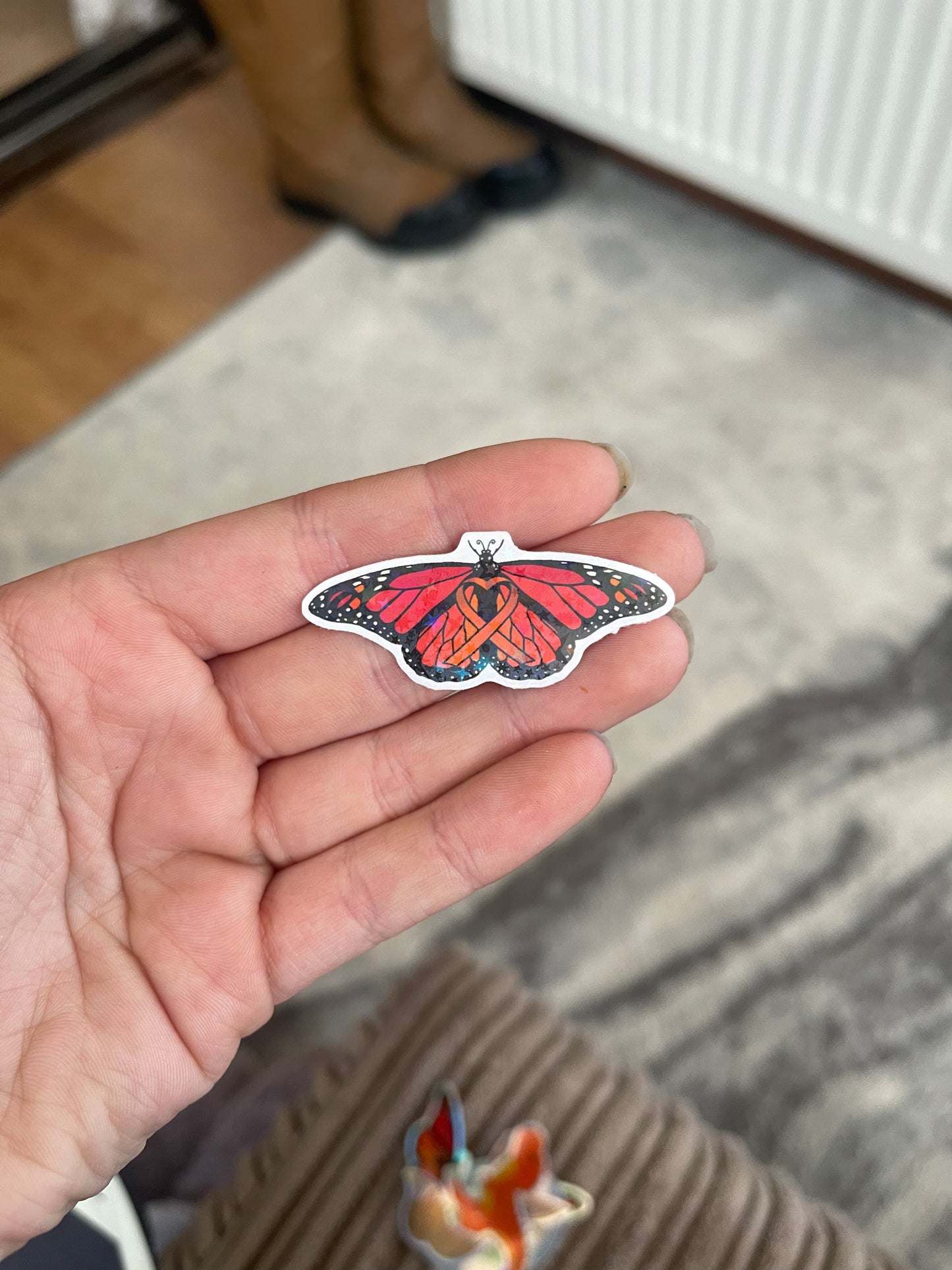 SIENNA FUNDRAISER Holographic Awareness Butterfly Sticker