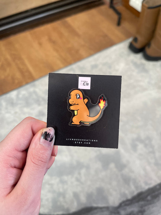 Char Acrylic Pin