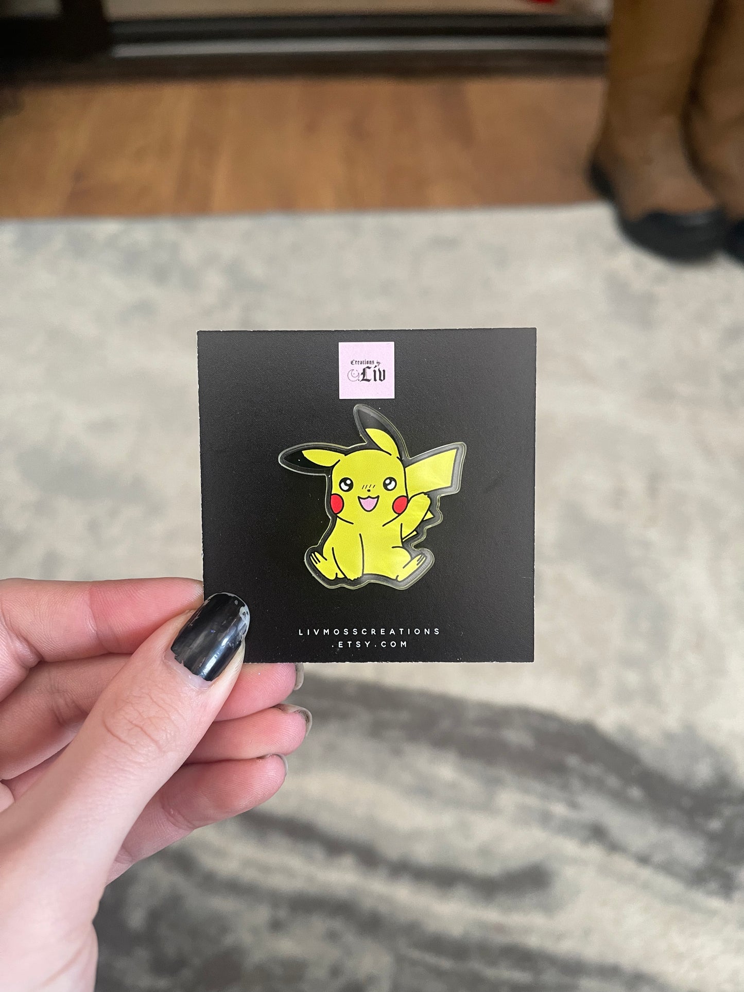 Electric Mouse Acrylic Pin