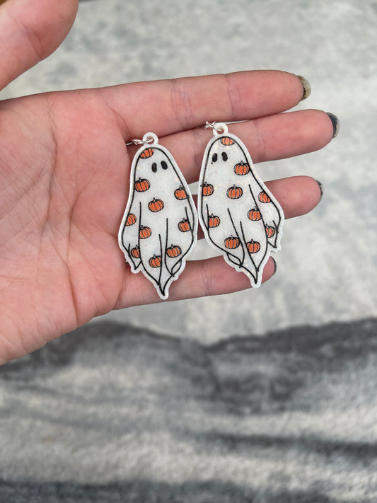 Pumpkin Ghost Earrings