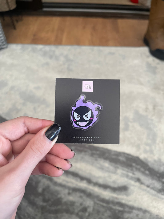 Spooky Ball Acrylic Pin