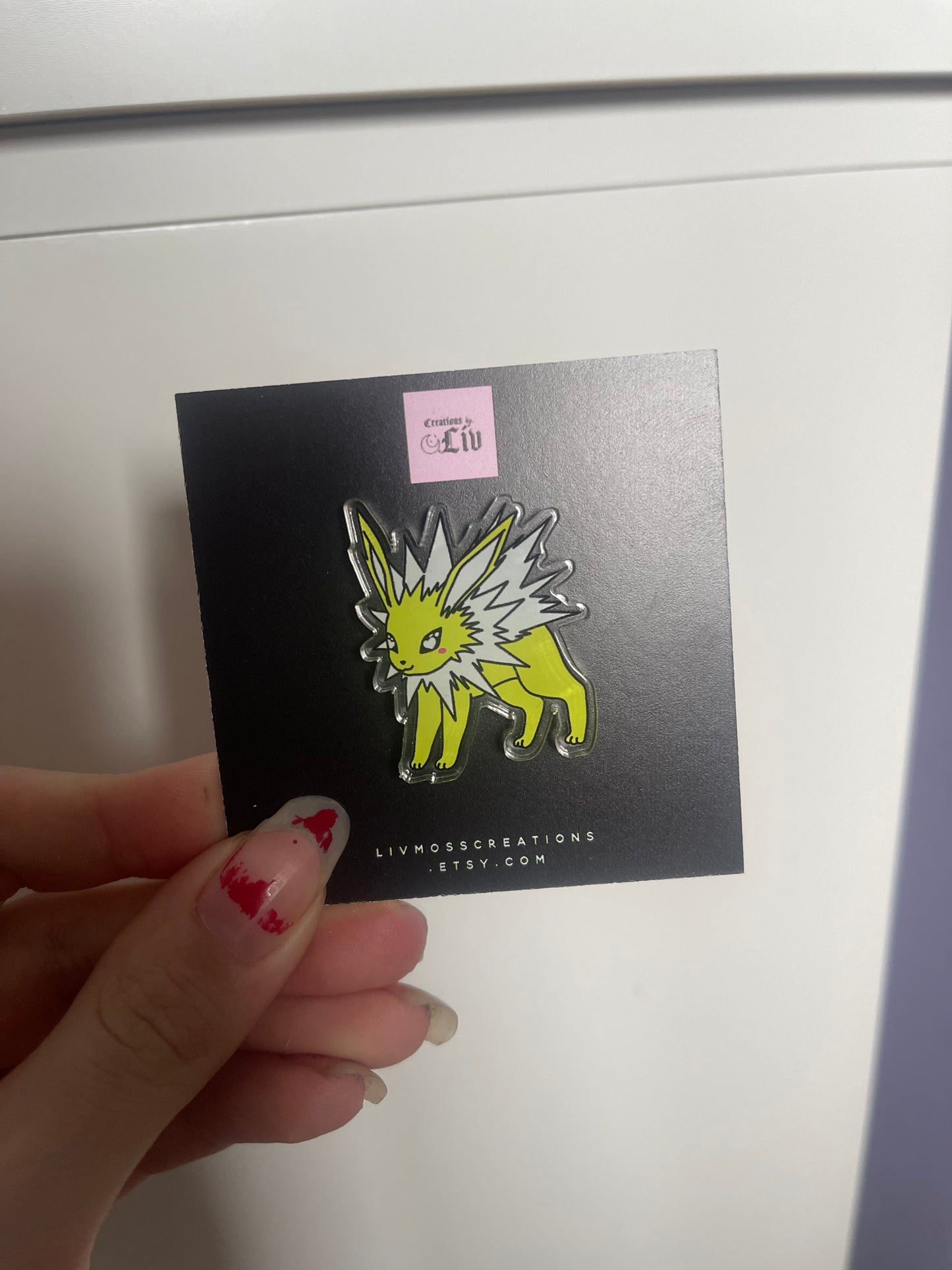 Shiny Jolt Acrylic Pin