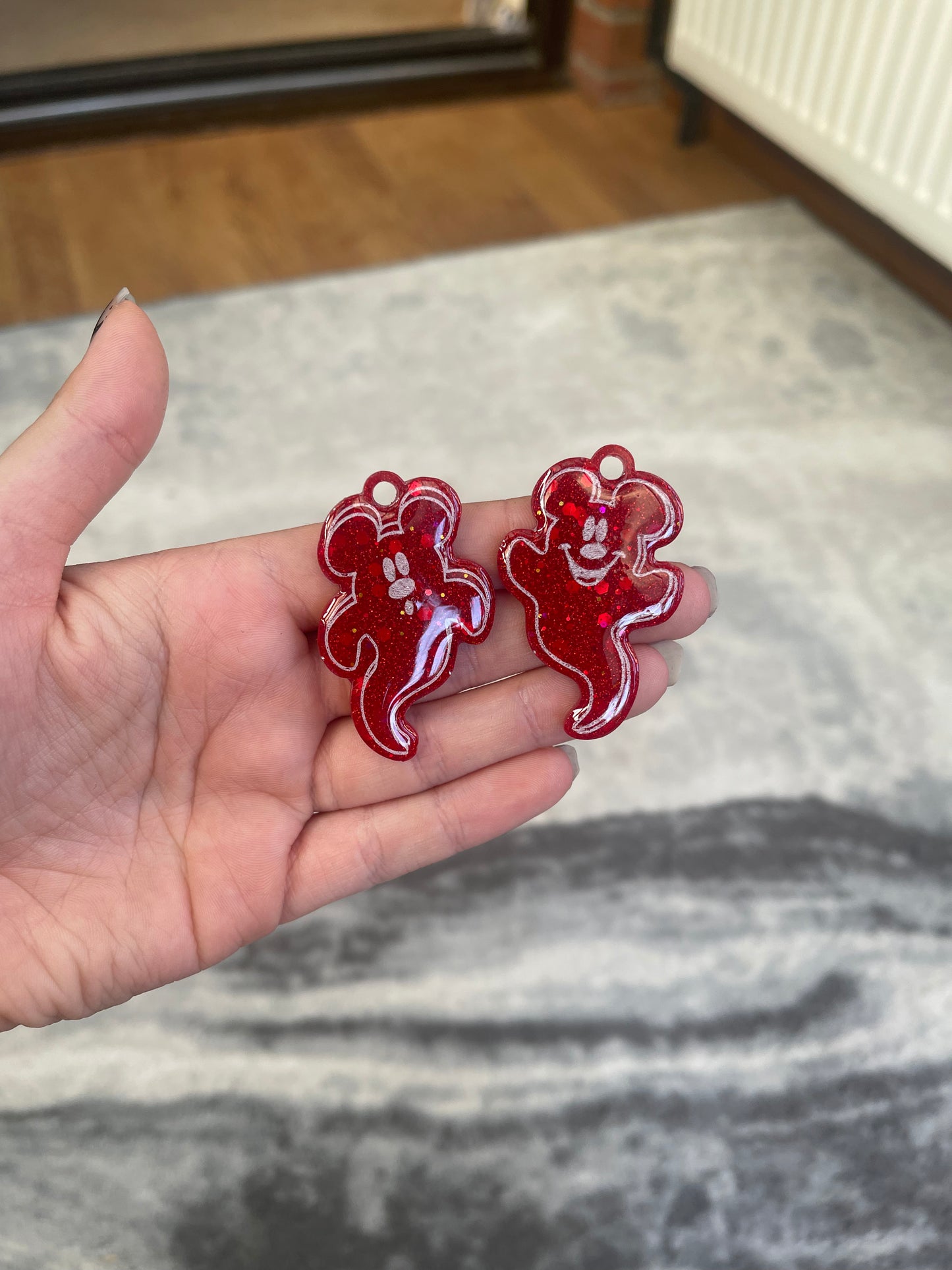 Red Mouse Ghost Earrings