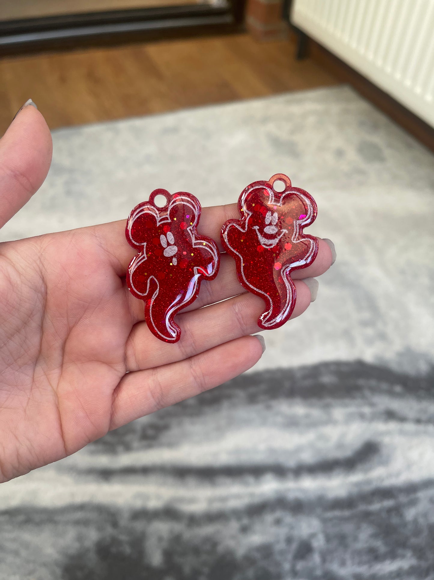 Red Mouse Ghost Earrings