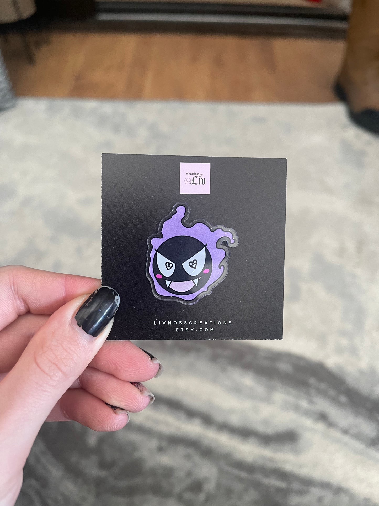 Spooky Ball Acrylic Pin