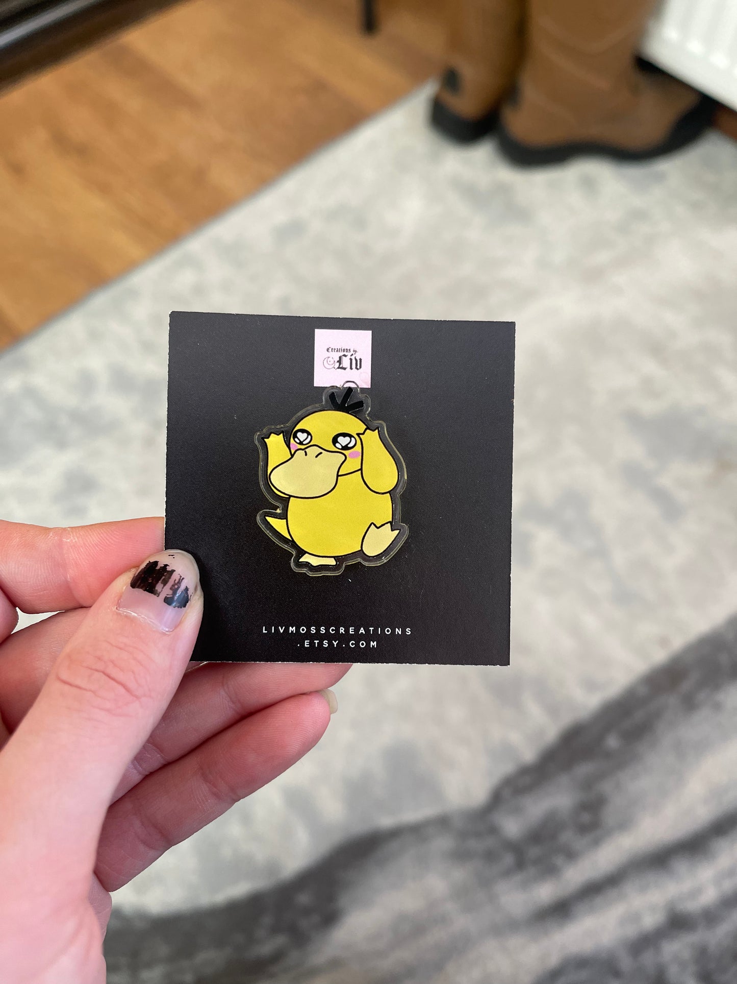 Psychic Duck Acrylic Pin