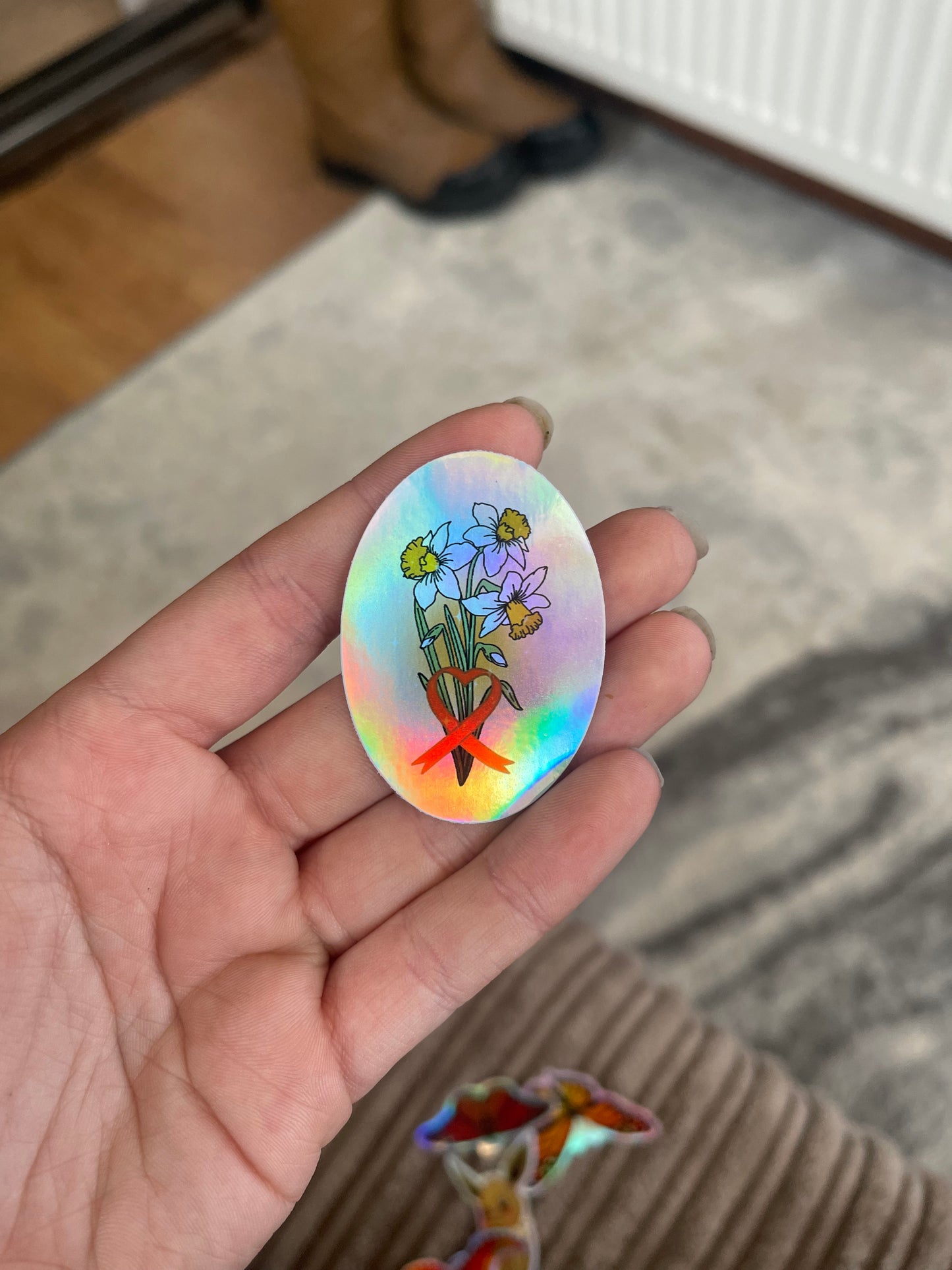 SIENNA FUNDRAISER Iridescent Narcissus December Birth Flower Sticker